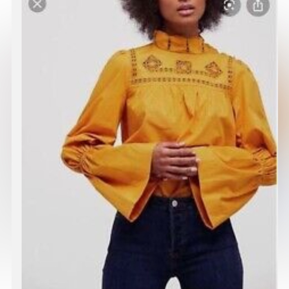 FP Another Eternity bell sleeve peasant blouse